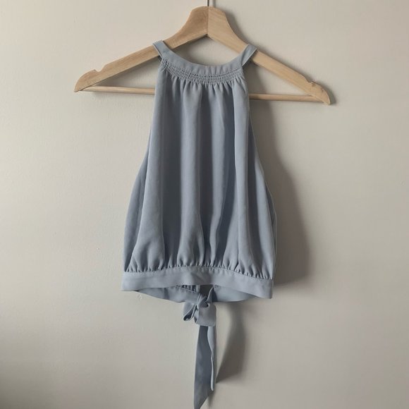 Aritzia Wilfred Cadence blouse - cropped halter back with open back - Picture 1 of 13